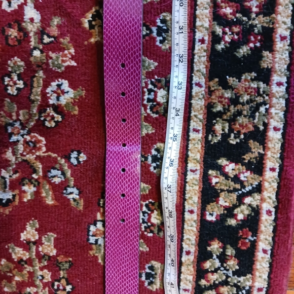 WHBM Raspberry Faux Croc Belt with Embellishment - Picture 10 of 11